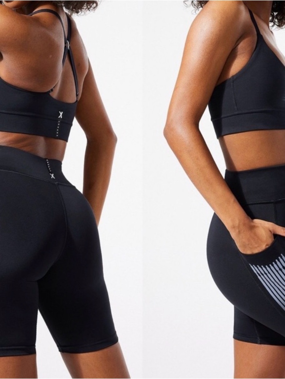 Savage X Fenty Black High-Rise Biker Shorts